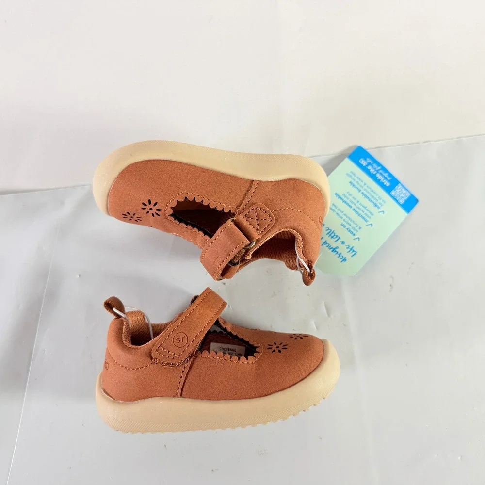 Stride Rite 360 Little Kid Lacey 2.0‎ Tan Mary Jane Shoes Size 6M NIB